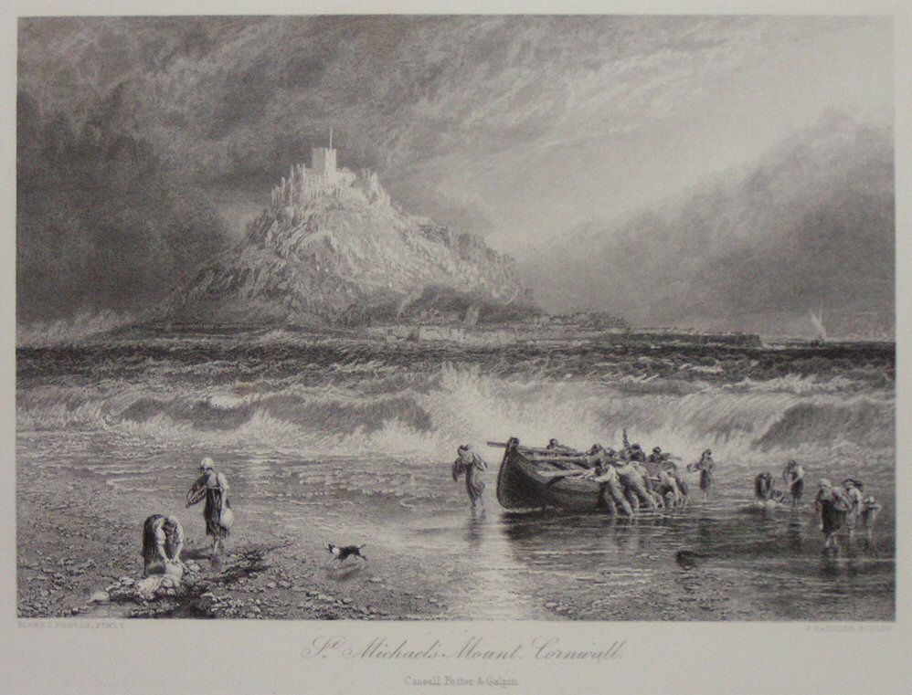 Print - St. Michael's Mount, Cornwall. - Saddler